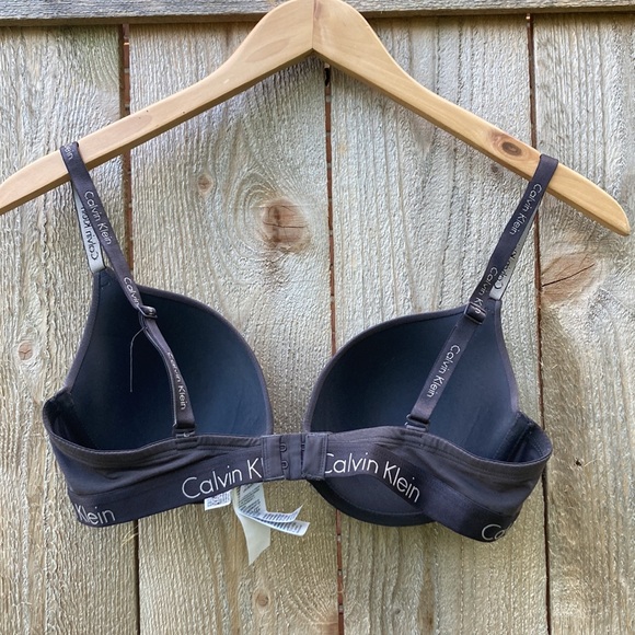 Calvin Klein Underwire Charcoal Gray Bra - Picture 3 of 4